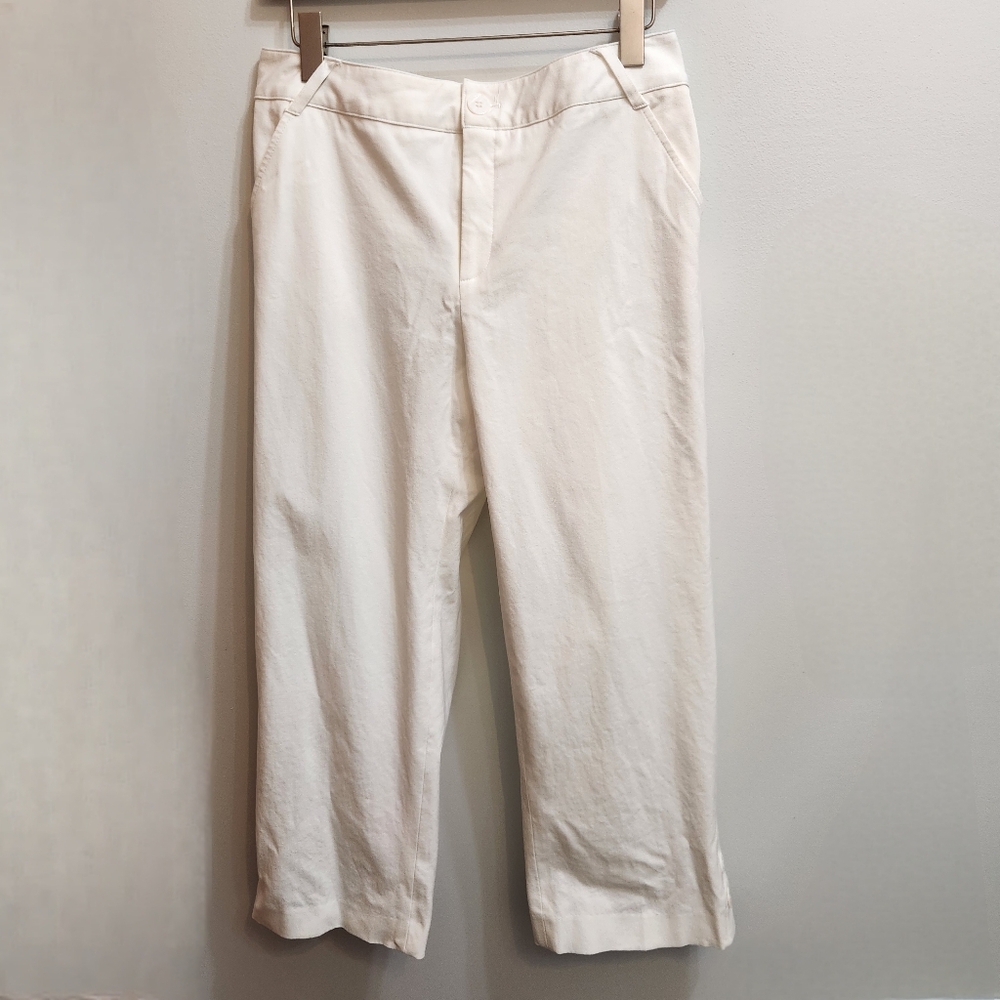 Elliott Lauren Straight Wide Leg Cropped Pants Size 8